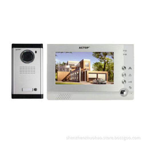 7-inch wired memory, good security hand-free auto take photo video door phone